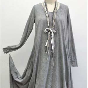 KRISTA LARSON Long Ballet Dress gray NWT